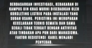 Faktor Teknis Korsleting Listrik sebagai Pemicu Musibah Kebakaran di UINKHAS