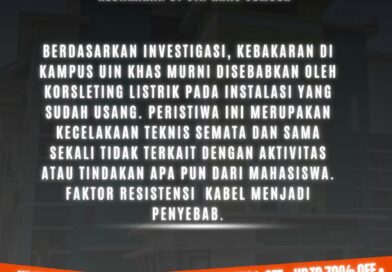 Faktor Teknis Korsleting Listrik sebagai Pemicu Musibah Kebakaran di UINKHAS